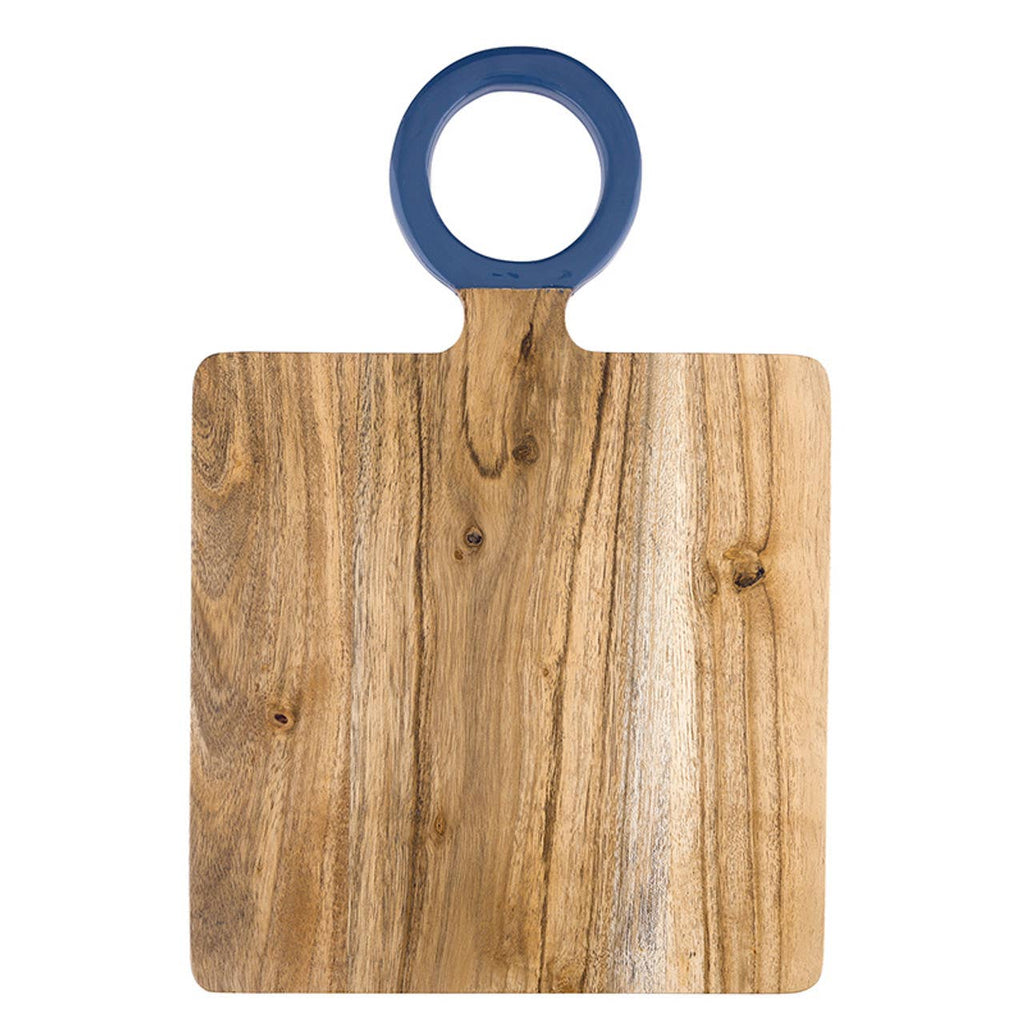 Wood Board with Enamel Handle  - Dusty Blue