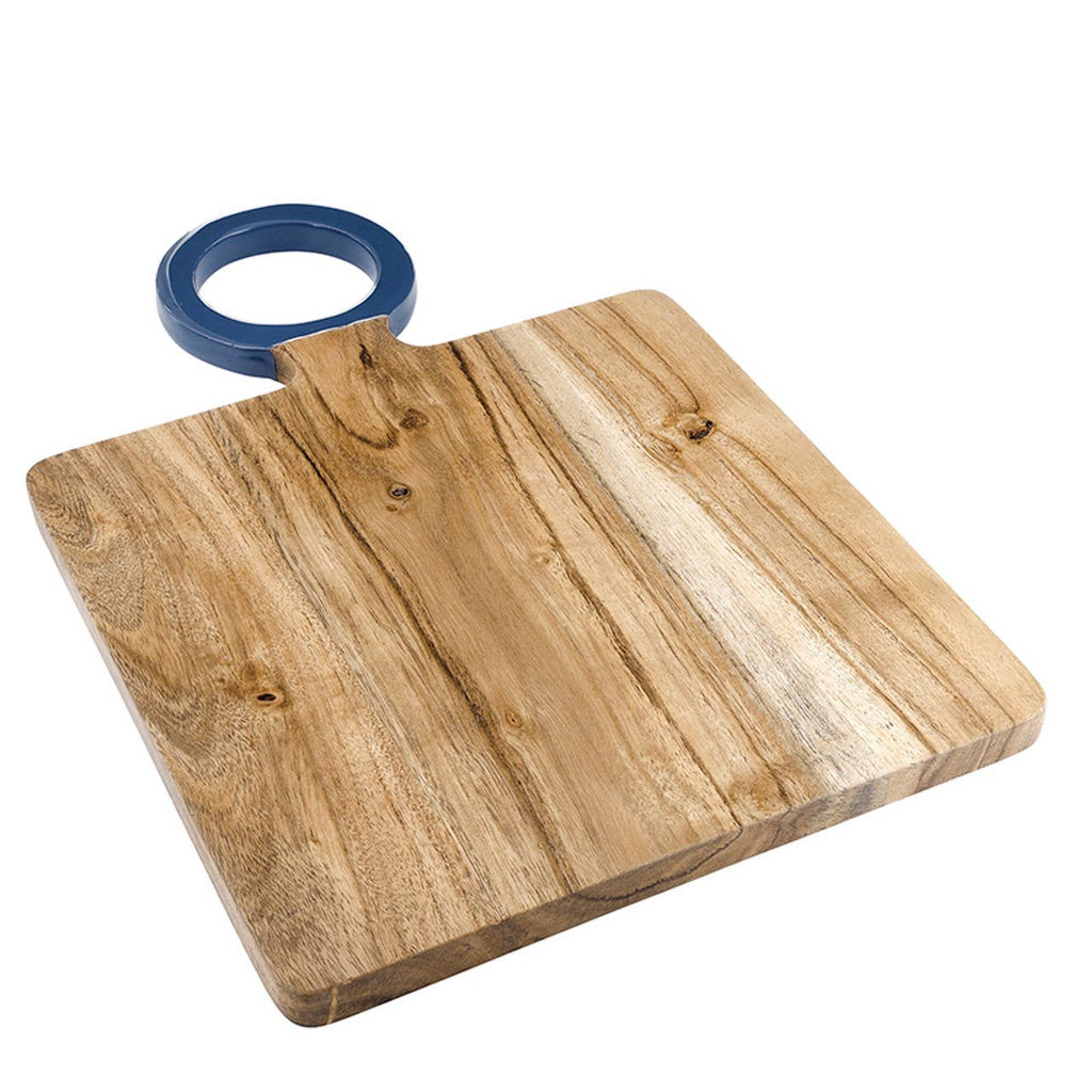 Wood Board with Enamel Handle  - Dusty Blue