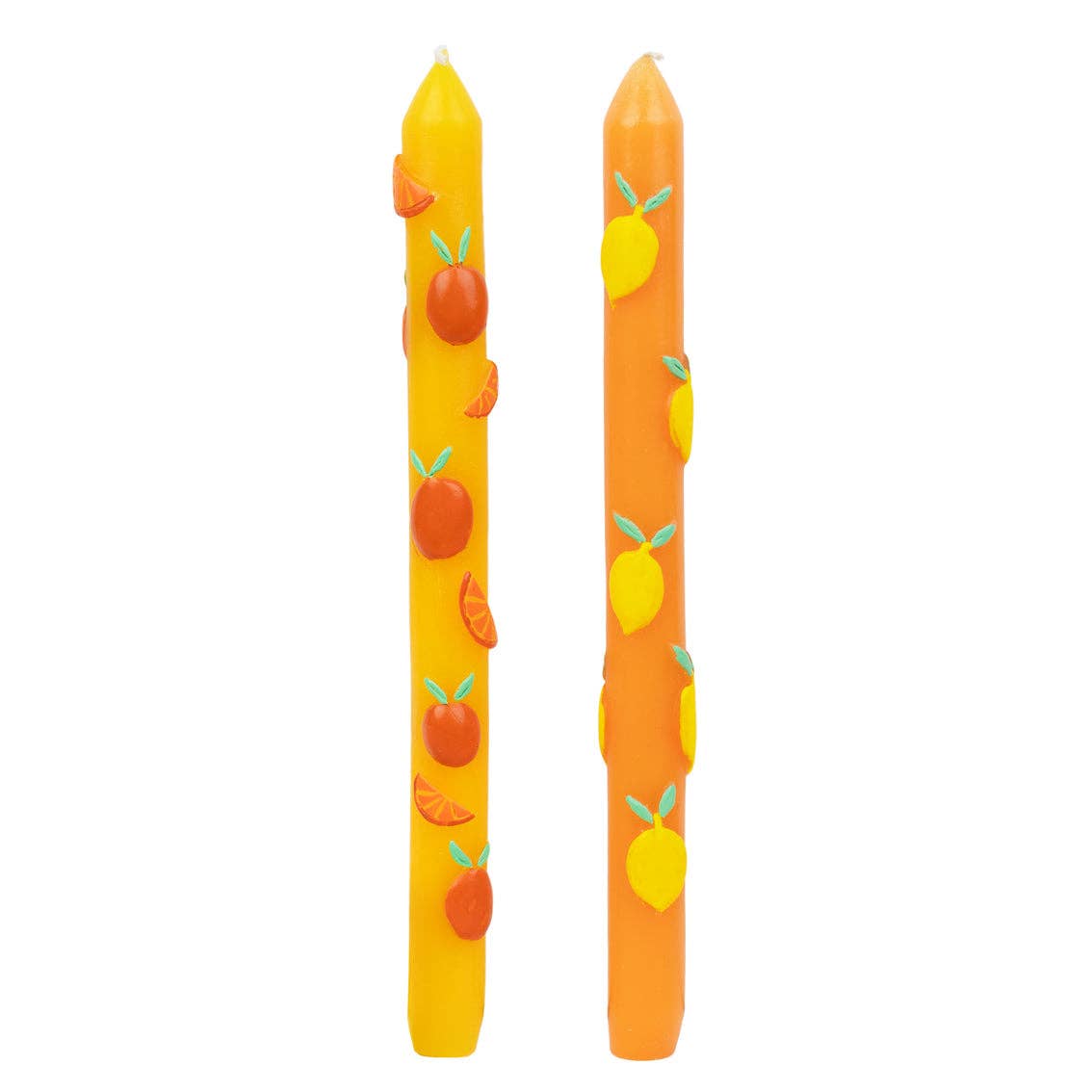 Lemon & Orange Dinner Candles - 2 Pack