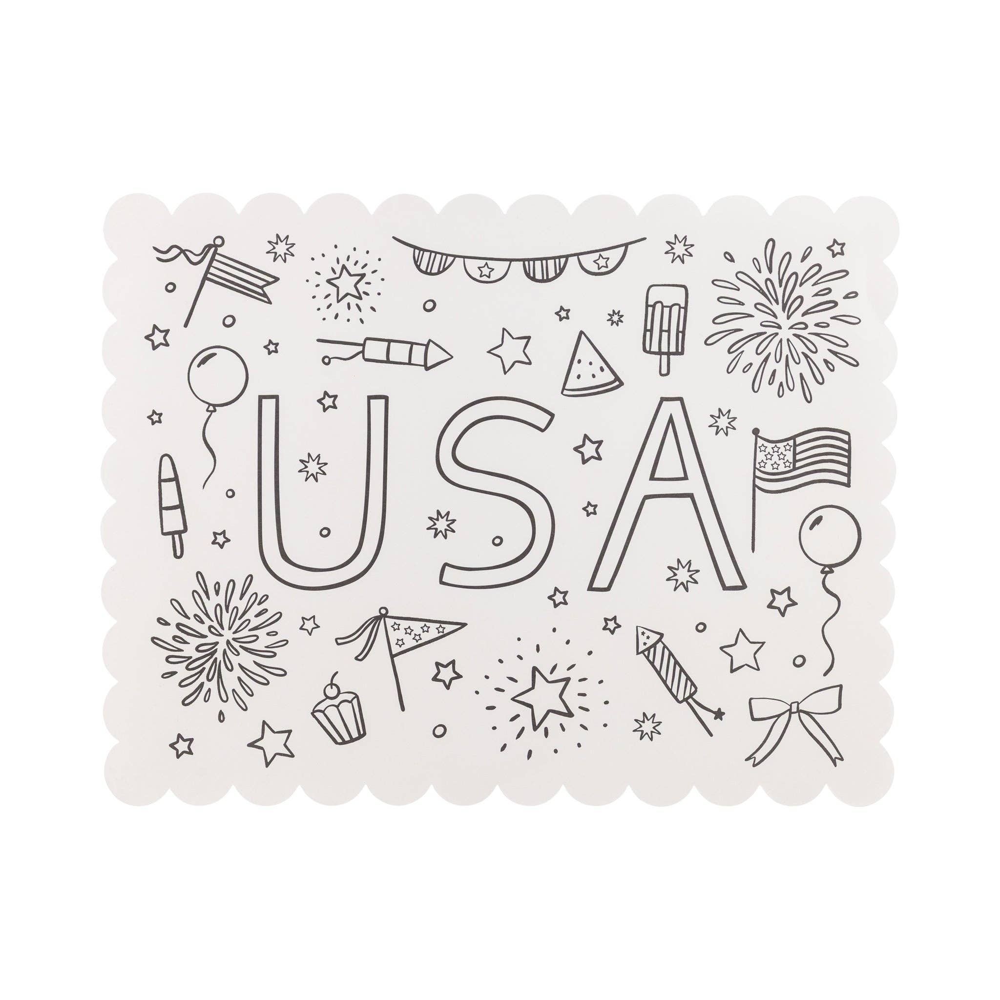 USA Coloring Activity Placemat