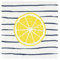 Ceramic Napkin Tray + Napkins - Striped Lemon