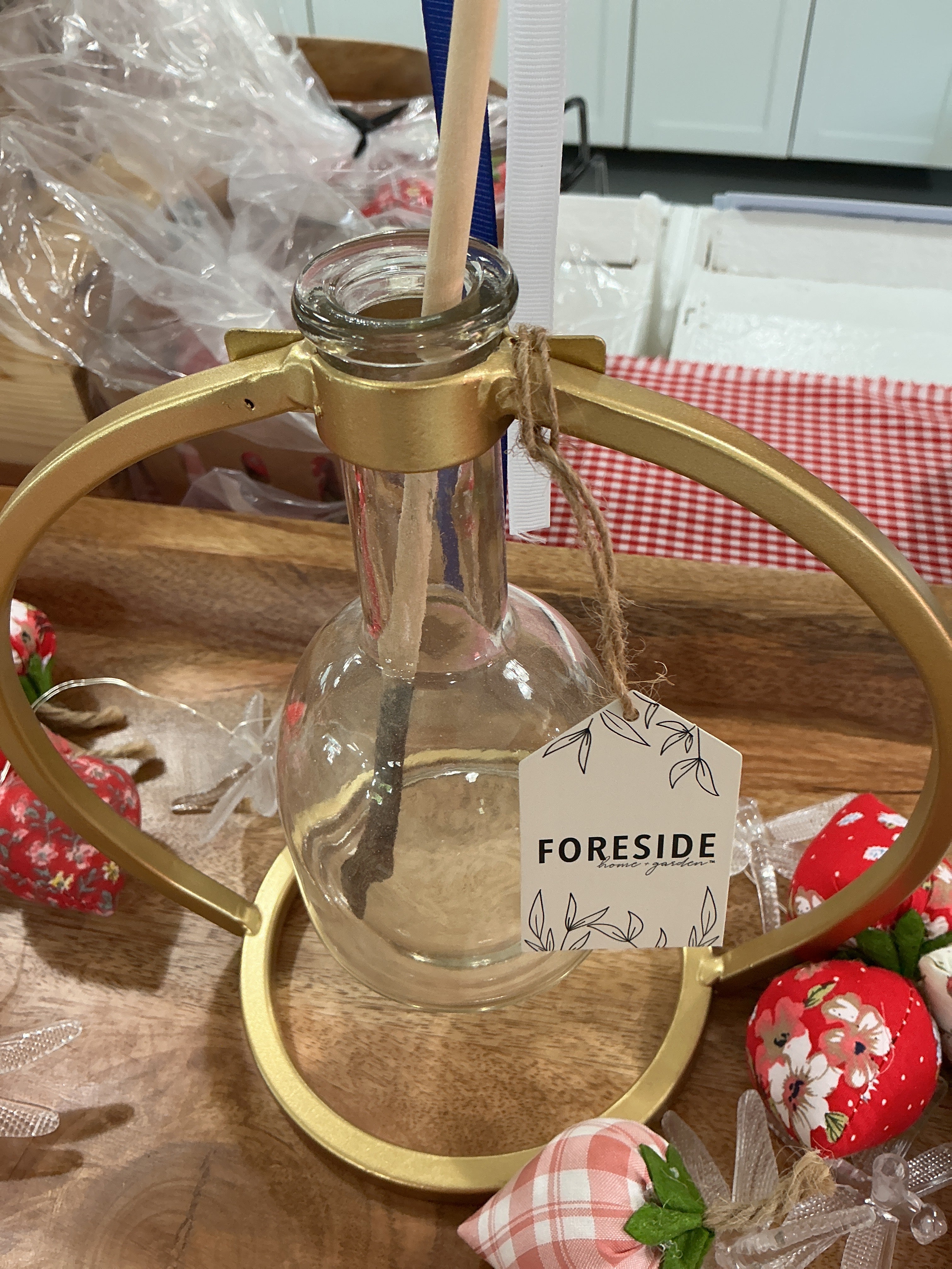 Gold glass vase